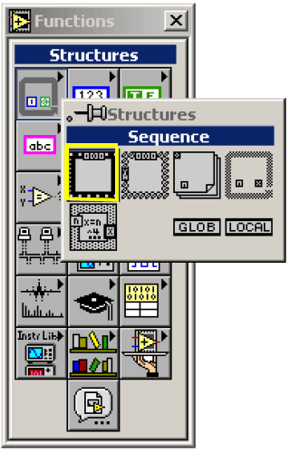 LabView Sequence Structure