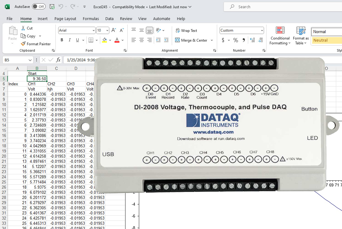 DI-2008 Thermocouple DAQ