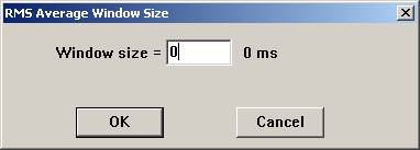 RMS acquisition window size