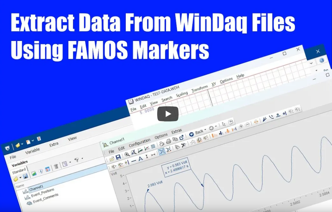 Extracting Data From WinDaq Using imc FAMOS Markers