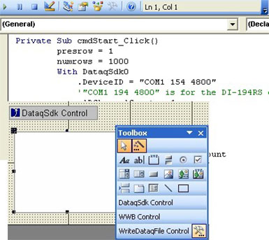 ActiveX Controls for Data Acquisition